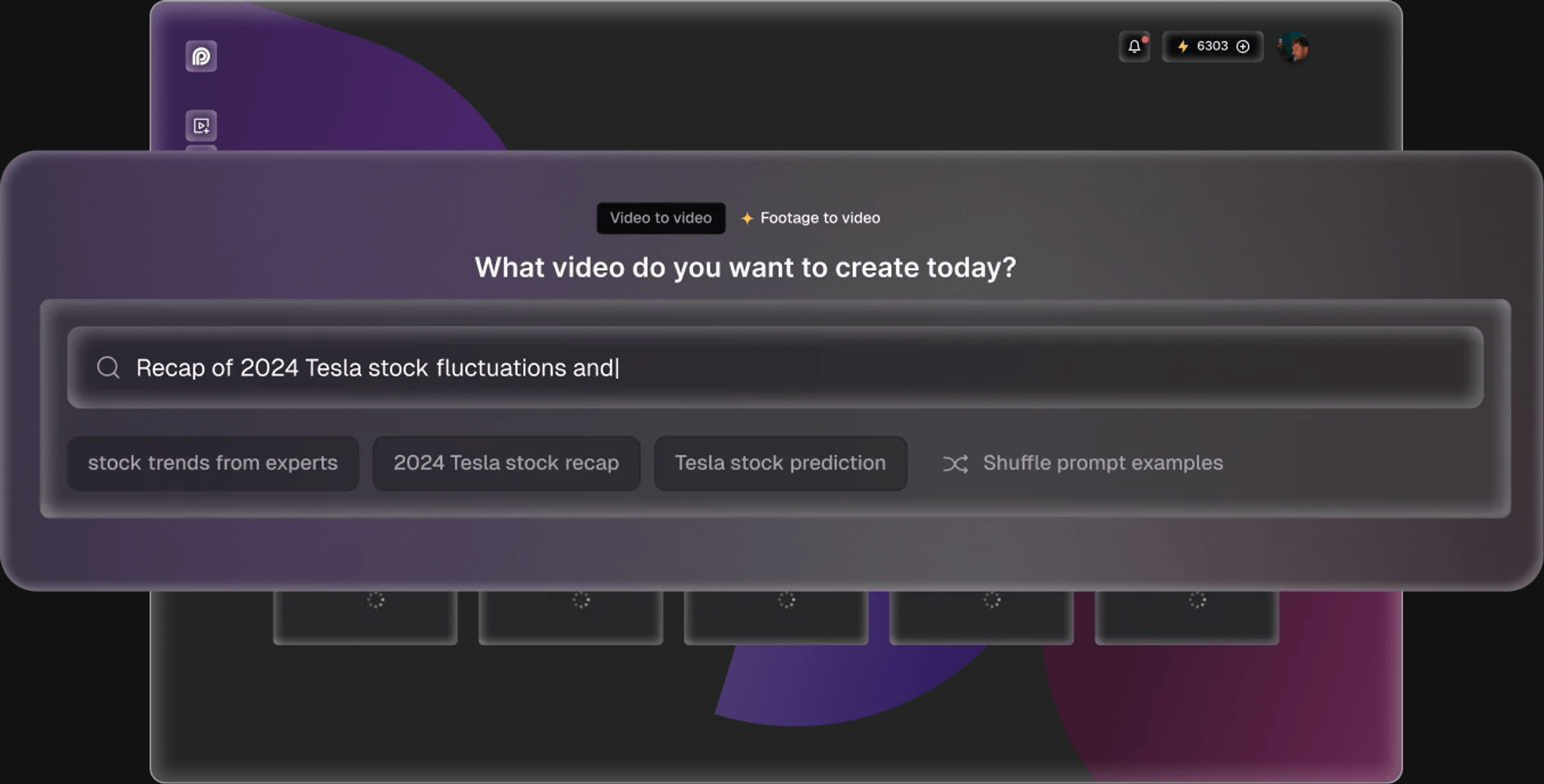 Prompt search overlay for collecting relevant source clips