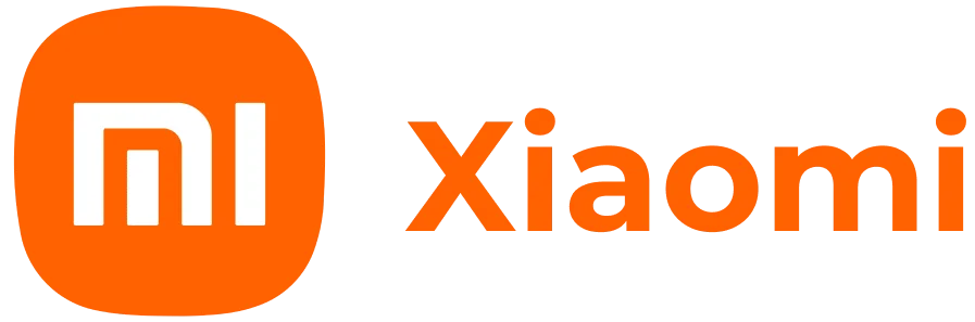 Xiaomi wordmark next to the orange rounded-square MI logo